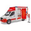 BRUDER 02676 Mercedes-Benz Sprinter sanitka s řidičem na baterie Světlo Zvuk