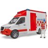 BRUDER 02676 Mercedes-Benz Sprinter sanitka s řidičem na baterie Světlo Zvuk