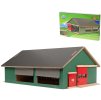 KIDS GLOBE Stáj pro koně 1:32 otevírací střecha DŘEVĚNÁ STAVEBNICE