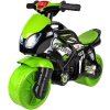Odrážedlo motorka závodní zeleno-černé odstrkovadlo na baterie Světlo Zvuk