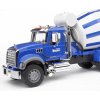 BRUDER 02814 (2814) Nákladní auto Mack Granite - domíchávač betonu modrý
