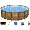 BESTWAY 56725 - Bazén s konstrukcí Rattan Swim Vista 488 x 122 cm + kartušová filtrace