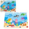 BABU - Dřevěné puzzle s prutem mořský svět