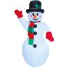 Nafukovací svítící mávající sněhulák 187 cm