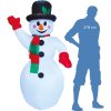 Nafukovací svítící mávající sněhulák 187 cm