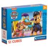 Clementoni - Obrázkové kostky - Tlapková Patrola 12 kostek