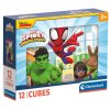 Clementoni - Obrázkové kostky - Spidey a jeho úžasní přátelé 12 kostek