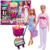 Set panenek v supermarketu s nákupním vozíkem