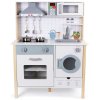 BABU - Dřevěná dětská kuchyňka s troubou a pračkou