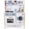 BABU - Dřevěná dětská kuchyňka s troubou a pračkou