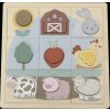 BABU - Edukativní puzzle Farma - 12 dílků
