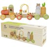 BABU - Skládací vláček se zajíčkem - dvou vagónový