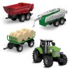 FARM SERVICE - SET Traktor se třemi valníky se světly a zvuky