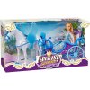Magický kočár modrý s Pegasem a panenkou - světlo, zvuk