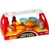 Sada fast food - hamburger a hot dog s doplňky