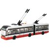 CITY SERVICE CAR - 1:16 Kloubový trolejbus - červený na setrvačník se zvuky