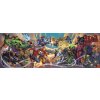 Clementoni - Puzzle 1000 Panorama Marvel Hrdinové vs. Záporáci