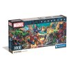 Clementoni - Puzzle 1000 Panorama Marvel Hrdinové vs. Záporáci
