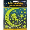 Svítící samolepky - Hvězdy a měsíc s vílou