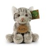 Rappa Plyšová kočka sedící šedá 14 cm ECO-FRIENDLY