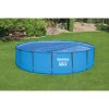 BESTWAY 58253 - Solarní plachta na bazén 462 cm modrá kulatá