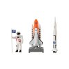 Sada vesmír 6ks kov/plast astronaut, raketoplán s doplňky v krabičce 25x17x4,5cm