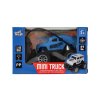 Auto RC mini truck plast 12cm 27MHz na baterie se světlem modré v krabici 18x11,5x10cm