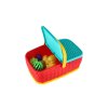 Piknikový košík - ovoce/zelenina krájecí 15ks plast 2 barvy 28x20cm