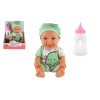 Panenka/Miminko s lahvičkou plast 26cm pevné tělo 2 druhy v krabičce 15x13x18cm