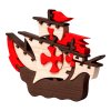 Fauna Dřevěné vkládací puzzle z masivu loď Santa Maria