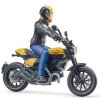 Bruder 63053 BWORLD Motocykl Scrambler Ducati Cafe Racer s jezdcem