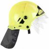 KLEIN Helma dětská hasičská žlutá s krytem na oči svítí ve tmě plast