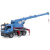 BRUDER 03771 MAN TGS Autojeřáb modrý model 1:16 na baterie Světlo Zvuk
