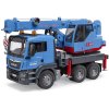 BRUDER 03771 MAN TGS Autojeřáb modrý model 1:16 na baterie Světlo Zvuk