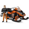 BRUDER 63101 Model 1:16 sněžný skútr 21cm set s řidičem plast