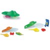 Loď/Člun + sada na písek plast 36cm 2 barvy v síťce