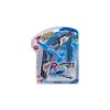 Vystřelovací letadlo plast 25x14cm 2 barvy na kartě 21x25x4cm