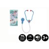 Doktor/lékař stetoskop plast 53cm na baterie se světlem se zvukem na kartě 17x34x3cm