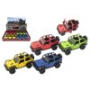 Auto Kinsmart Jeep Wrangler 2018 otevřená střecha 12cm kov/plast 4 barvy na zpětné nat. 12ks v boxu