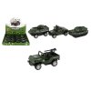 Auto vojenské mini kov/plast 7-8cm na zpětné natažení 4 druhy 12 ks v boxu