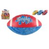 Míček rugby ovál pěna 14cm 3 barvy 12ks v boxu