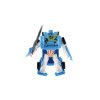 Transformer auto/robot plast 14cm modrý na kartě 17x26x6cm