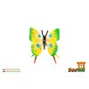 Motýl tropický Papilio/otakárek zeleno-žlutý zooted plast 5,5cm