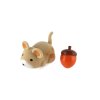 Veverka se žaludem plast 5cm na baterie 3 barvy v krabičce 9x7x9cm