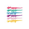 Hračka antistresová kostra dinosaura natahovací silikon 22cm 6 barev 60ks v boxu