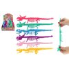 Hračka antistresová kostra dinosaura natahovací silikon 22cm 6 barev 60ks v boxu