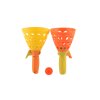 Catch ball hra 2ks + 3 míčky plast 19cm v síťce