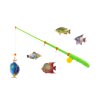 Hra ryby/rybář magnetická plast 5ks+prut plast 39cm 2 barvy na kartě
