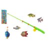 Hra ryby/rybář magnetická plast 5ks+prut plast 39cm 2 barvy na kartě