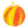 Míček antistresový mačkací chlupatý duhový 15cm 4 barvy